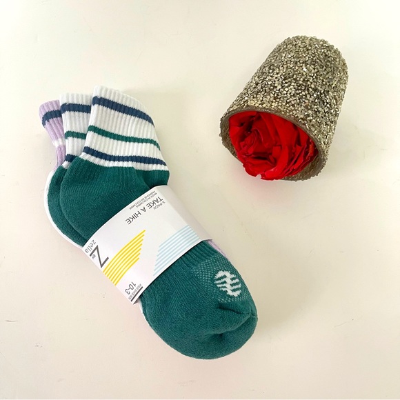 Z by Zella Girl Kids' Z by Zella Girl Pack of 3 Take A Hike Crew Socks (Big Kid)